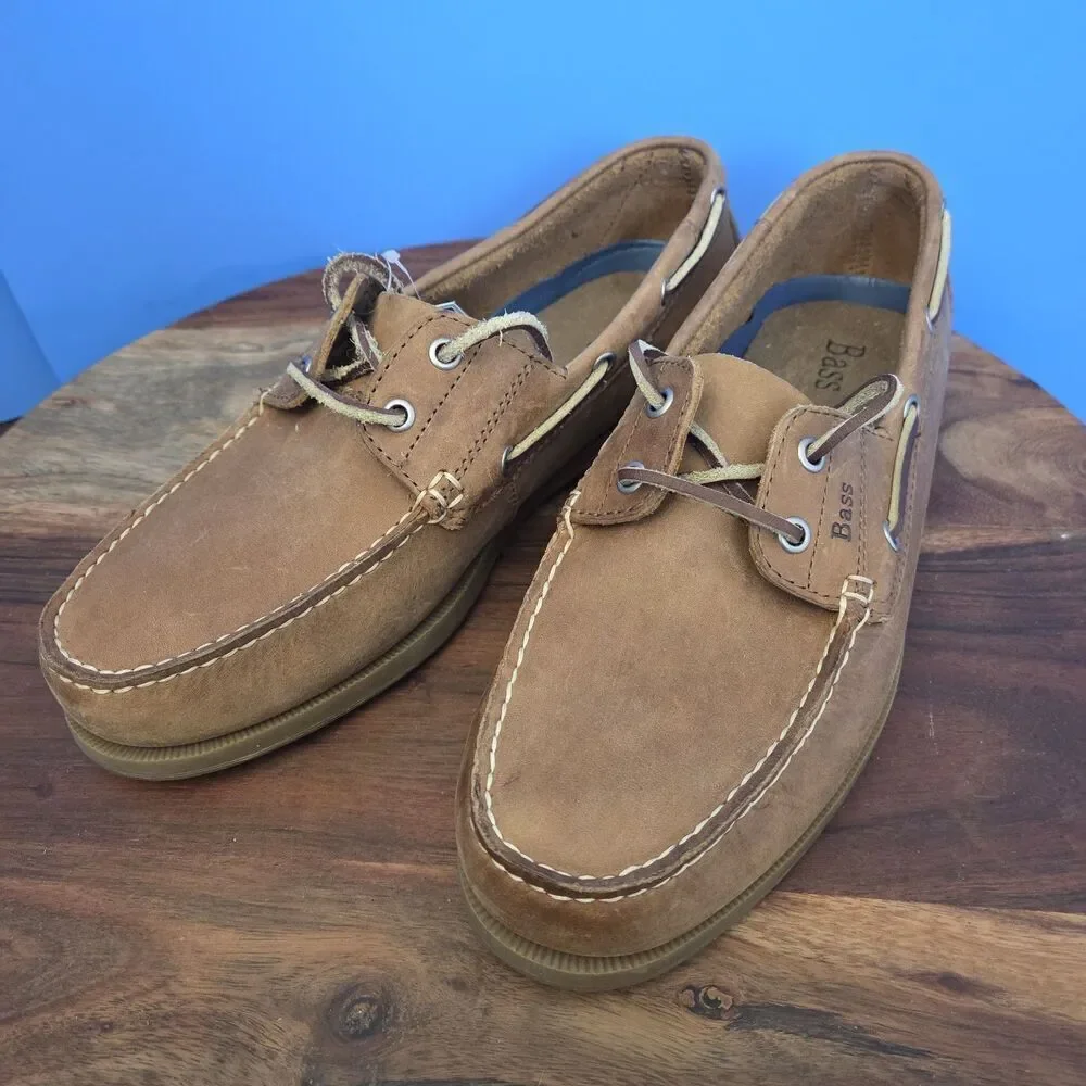 G.H. Bass & Co Seafarer Classic Boat Shoe Docksider Tan Nubuck Men's 11M